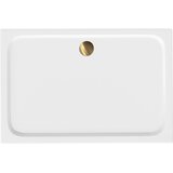 Rea Tuš pladenj Belmond White 90x120 Brush Gold | Shoptok.si