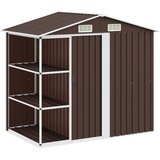  Vrtna kućica sa stalkom smeđa 205 x 130 x 183 cm željezna | Eponuda.com