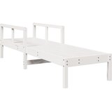  Ležaljka za sunčanje bijela 199,5x62x55 cm od masivne borovine | Eponuda.com