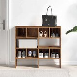 vidaXL Regal za čevlje 2 kosa zložljiva starinski les 89,5x30x40 cm | Shoptok.si