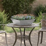 vidaXL Metalni sadilnik Pocinkano jeklo 50 x 50 x 15 cm Metalni sadilnik | Shoptok.si
