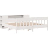vidaXL Knjižna postelja brez vzmetnice bela 180x200 cm trdna borovina | Shoptok.si