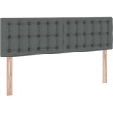  Krevet S LED lampica s pohranom Tamno siva 140 x 190 cm tkanina | shoptok.hr