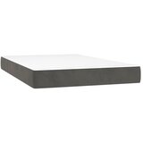 Box spring krevet s madracem tamnosivi 120 x 200 cm baršunasti | shoptok.hr