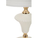 Mauro Ferretti Bela namizna svetilka s tekstilnim senčilom (višina 45 cm) Caserta – | Shoptok.si