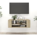 vidaXL Stenska TV omarica sonoma hrast 102x35x35 cm iverna plošča Cene