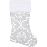  Luksuzna podloga za božićno drvce s čarapom bijela 90cm tkanina | shoptok.hr