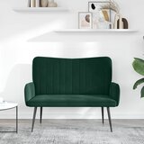 SOFA za dvije osobe Tamnozelena 115 x 61 x 87 cm Baršun | shoptok.hr