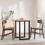  Blagovaonski stol O-oblika 70x70x75 5 cm od borovine i željeza | shoptok.hr