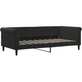  Dnevni krevet s madracem crni 90 x 190 cm baršunasti | shoptok.hr