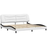  Okvir kreveta s LED-om bez madraca Hvar bijelo-crni 200 x 200 cm | shoptok.hr