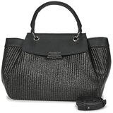 Armani Exchange Ročne torbice WAVE CROCHET TOP HANDLE M Črna | Shoptok.si