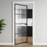  Vrata za dom 76 x 201,5 x 3,5 cm Aluminij i kaljeno staklo | shoptok.hr