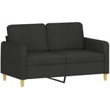  Dvosjed s ukrasnim jastucima crni 120 cm od tkanine | Eponuda.com