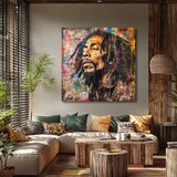  Slika BOB MARLEY - Reggae artist | 100 % izvirni akril poslikan | Shoptok.si