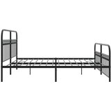vidaXL metalni okvir kreveta uzglavlje i podnožje crni 193x203 cm | shoptok.hr