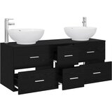  Set namještaja za kupaonicu 3 kom. Crna 49,5 x 44,5 x 65 cm | shoptok.hr