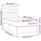  Okvir kreveta s oprugama i madrac svjetlosivi 80x200cm tkanina | shoptok.hr