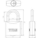 Titan lokot 842/35 (Širina: 63 mm, Materijal luka: Čelik) | shoptok.hr