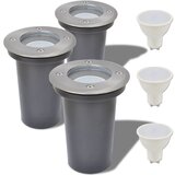  LED Podna Svjetiljka 3 kom Okrugla | shoptok.hr