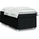 vidaXL Box spring postelja z vzmetnico črn 90x190 cm blago | Shoptok.si