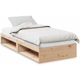 vidaXL Izvlečna postelja z vzmetnico 90x200 cm trdna borovina | Shoptok.si
