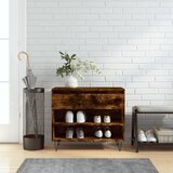 vidaXL Omarica za čevlje dimljeni hrast 70x36x60 cm inženirski les Cene
