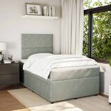 Box spring krevet s madracem svjetlosivi 120x200 cm baršunasti | shoptok.hr