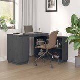 vidaXL Pisalna miza siva 110x50x75 cm trdna borovina Cene