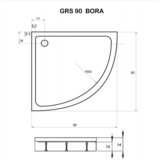 Tuš sanotechnik polkrožna tuš kad bora GRS90 | Shoptok.si