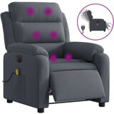  The Living Store Električni masažni naslanjač temno siv žamet - Električni Masažni Stol, (21493694) | Shoptok.si