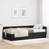  Kotni okvir postelje z matrico Drugo 2 pcs Črna Žamet, (5000123216) | Shoptok.si