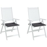  Jastuci za vrtne stolice 2 kom antracit 50x50x3 cm od tkanine | shoptok.hr