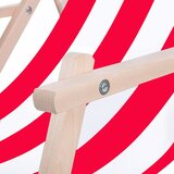  Drvena sklopiva ležaljka - bijelo-crvene pruge | shoptok.hr