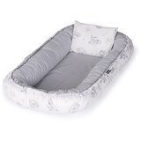 Chipolino gnijezdo za bebe Baby Nest Grey Bunny 90 x 48 cm | shoptok.hr