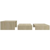  Set uklapajućih stolića boja hrasta 100 x 100 x 26,5 cm drveni | shoptok.hr