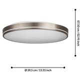Eglo 75707 - led prigušiva plafonska svetiljka LED/22W/230V 3000-6500K + daljinski upravljač | Eponuda.com