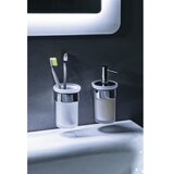 Gedy zidni dozator sapuna pirenei 110 ml, mlečno staklo/sjajni hrom | Eponuda.com
