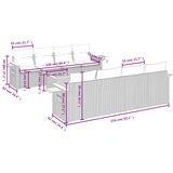  9-dijelni set vrtnih sofa s jastucima bež od poliratana | shoptok.hr