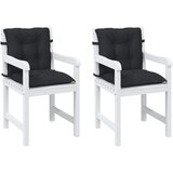  Set jastučića za nisku stolicu 2 pcs Melange crna | Eponuda.ba