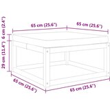  Vrtni tabure s jastukom 65x65x29 cm od masivnog drva bagrema | shoptok.hr