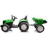 Lean_Toys Otroški traktor 24V s prikolico svetlo zelena | Shoptok.si