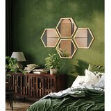 knor Stenska ogledala v kompletu 4 ks 35x40 cm Heksagon | Shoptok.si