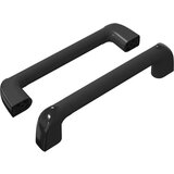 Drška Ročaj Enobarvno 2 pcs Črna 380 x 34 x 85 mm Aluminij in PP, (5000131448) | Shoptok.si