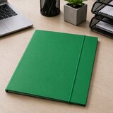  Cardboard Folder with Elastic Band, Lacquered, A4, 300 g/m2, Green | shoptok.hr