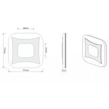  LDST SK-01-B-BZ8 - LED svetlo za stepenište SHOCK 8xLED/1,2W/230V belo 6500K | Eponuda.com