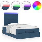  Otomanski krevet s madracem i LED plavi 120x200 cm tkanine | Eponuda.com
