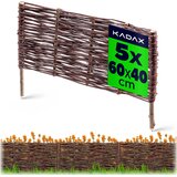 KADAX Vrtna palisadna ograja iz pletenega materiala, 60x40 cm, komplet 5 kosov, (5000358113) | Shoptok.si