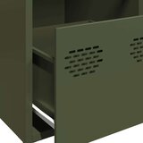 vidaXL Komoda olivno zelena 101,5x39x73,5 cm hladno valjano jeklo | Shoptok.si