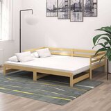  Dnevni ležaj na izvlačenje masivna borovina 2 x (90 x 200) cm Cijene